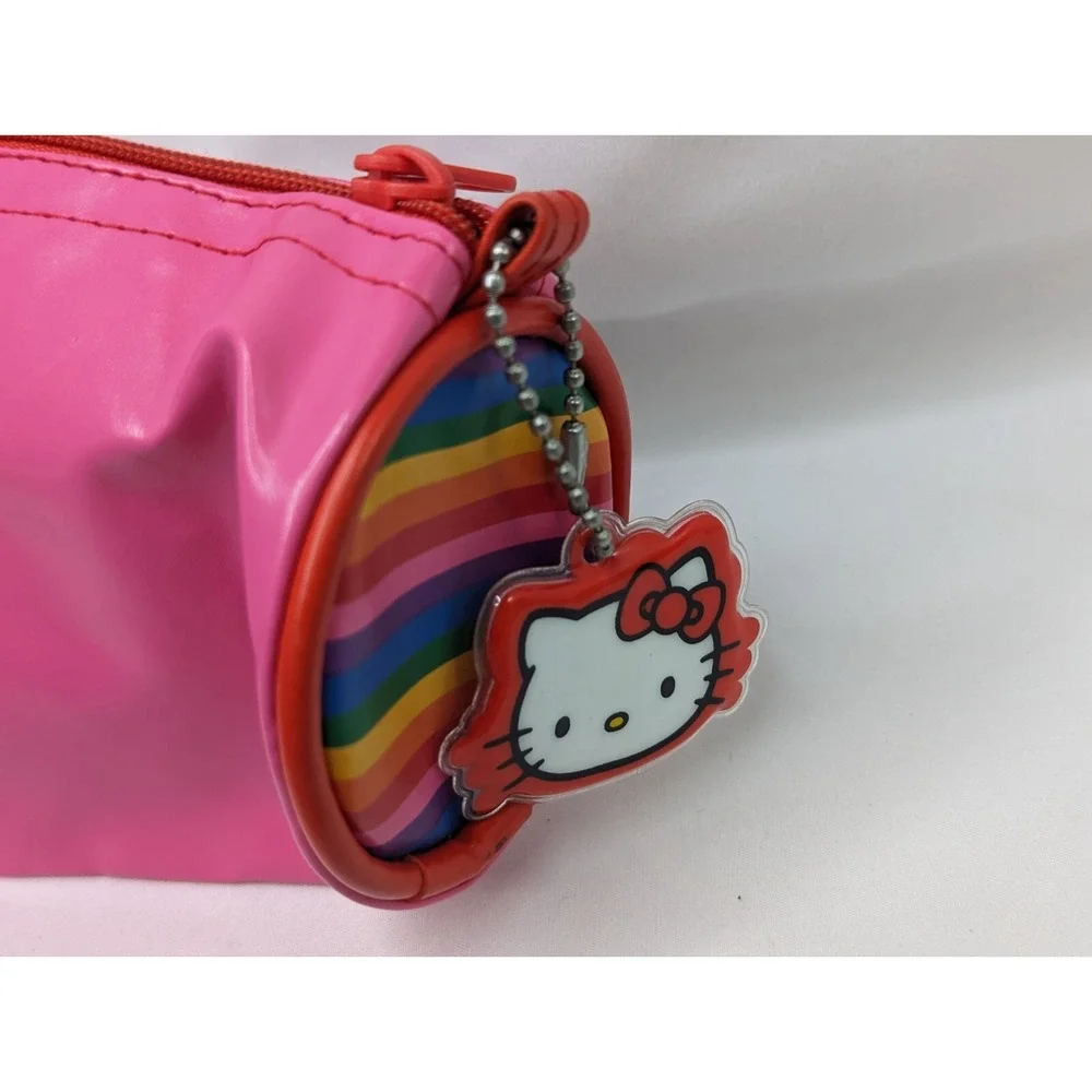 Sanrio Hello Kitty Pencil Case Pink‎ 2012 Rainbow